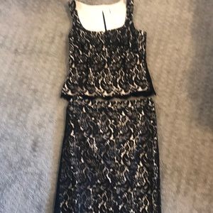 White House/Black Market lace two piece dress.